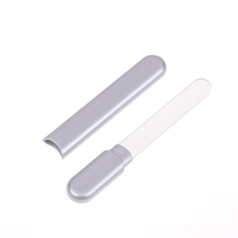 Glass Nail File With Case, Crystal Diamond Salon Best Beauty Nail Buffer For Natural And Acrylic Nail