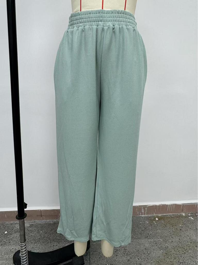 2025 Women's Spring Fashion: Mid-Waist Elastic Wide-Leg Pants