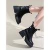 Fashion Women High Heels 8CM Thick Heel Ankle Boots Leather Chunky Shoes Autumn Winter Woman Punk Boots Platform Sneaker Botas Designer