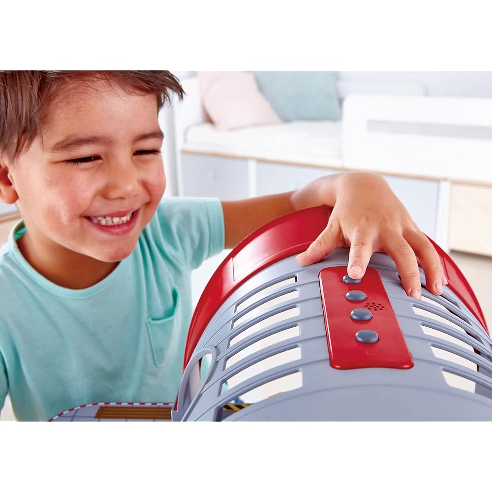 Hape Large Terminal Station Rail Set 54x135x26cm Wooden Educational Toy for Ages 3 and Up