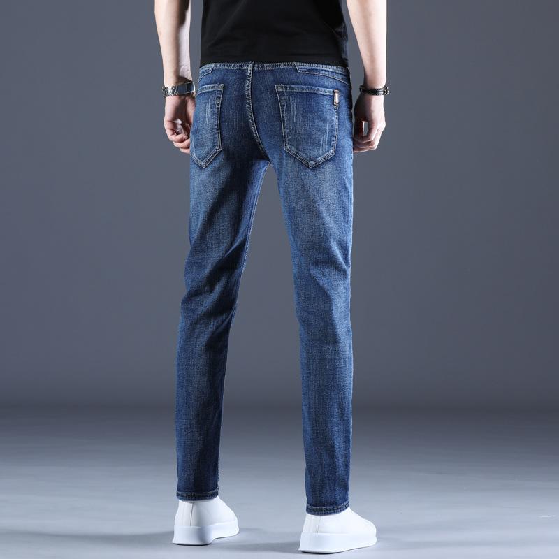 Джинсы большого размера мужские прямые тонкие эластичные мужские новые повседневные брюки — фото 3