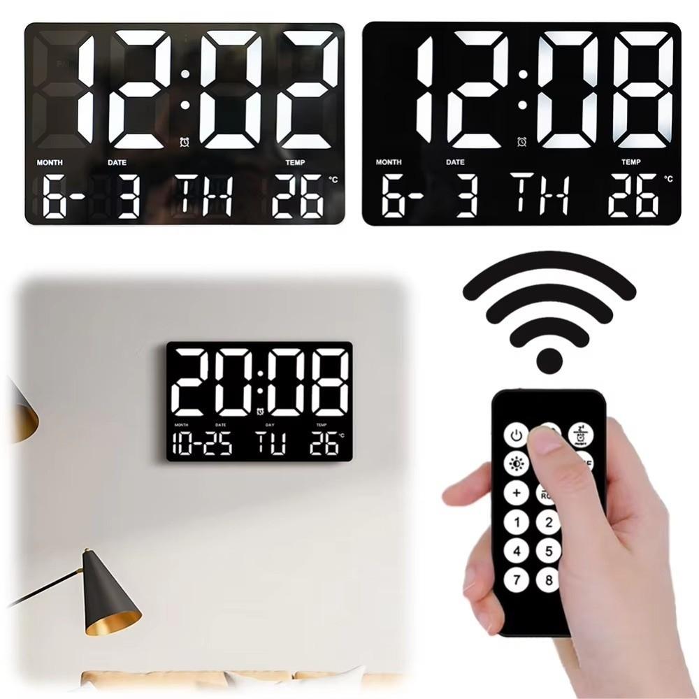 Date Display Electronic Alarm Clock Large Screen Display LED Digital Clock Living Room