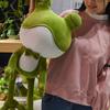Stuffed Doll Cartoon Skin-friendly Colorful Green Frog Stuffed Doll for Bedroom