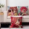 Anime M-mitsuba Pillowcase Bedroom Sofa Decorative Cushion Cover With Zipper Soft Cushion Cover