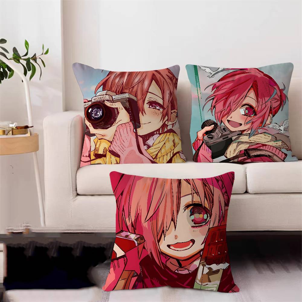 Anime M-mitsuba Pillowcase Bedroom Sofa Decorative Cushion Cover With Zipper Soft Cushion Cover