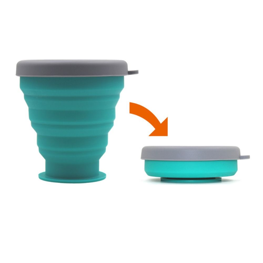 Telescopic Collapsible Water Cups Food Grade Silicone Travel Mug Foldable Cup Hot Water