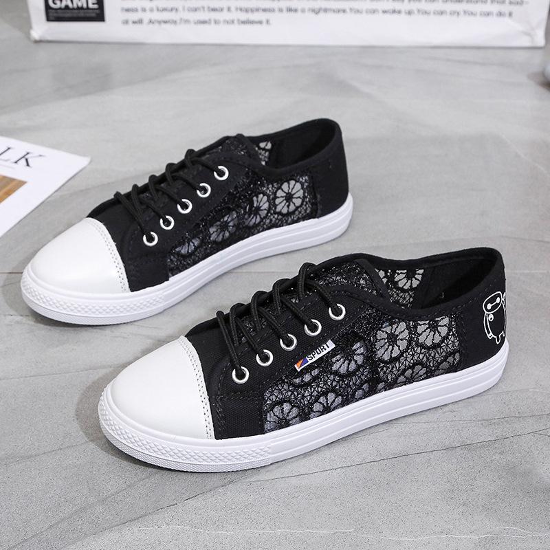

2025 spring new women s shoes soft sole round head breathable women s casual sports shoes women s mesh student shoes 35