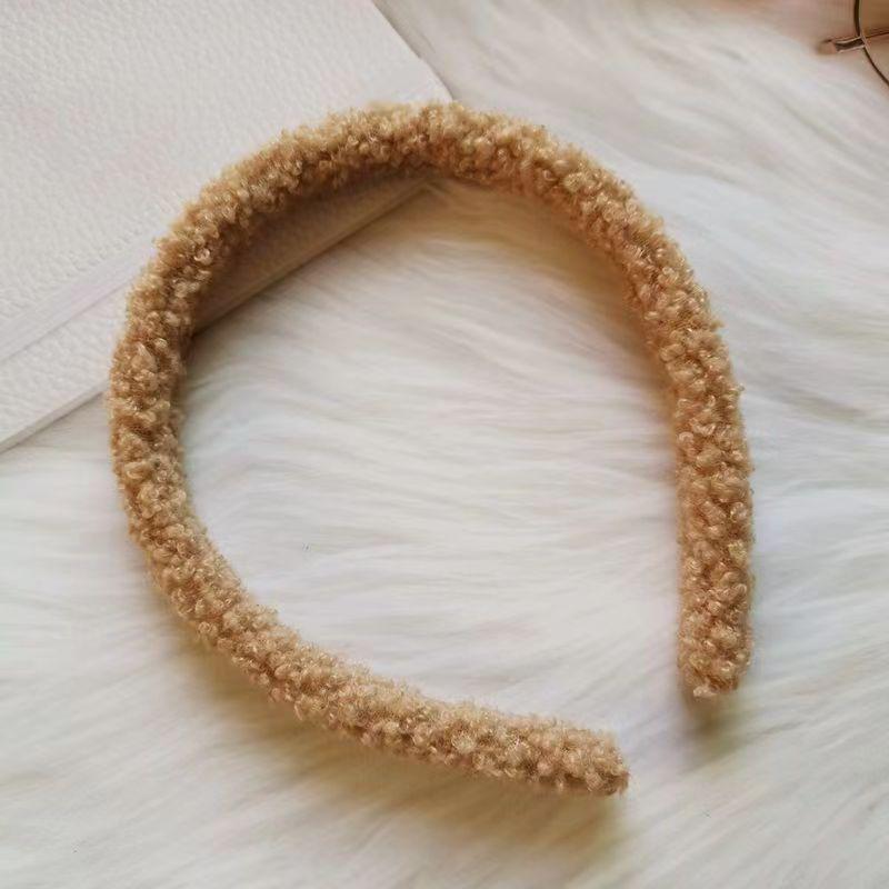 Retro Leopard Print Plush Headband - Non-Slip, Korean Style for Women, Perfect for Autumn and Winter Face Washing
