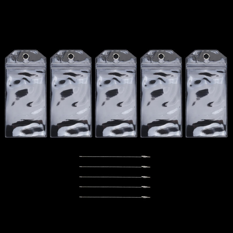 

5 ШТ. Тримач для Бирок на Багаж Водонепроникний З блискавкою Прозорий ПВХ Пластик Аксесуари Нержавіюча Сталь для Подорожей One Size чистий