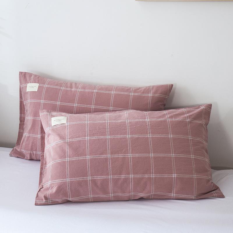 Față de pernă lavabilă, tricotată, din bumbac, la modă în stil Ins, 2 buc, simplă, simplă, respirabilă, prietenoasă cu pielea