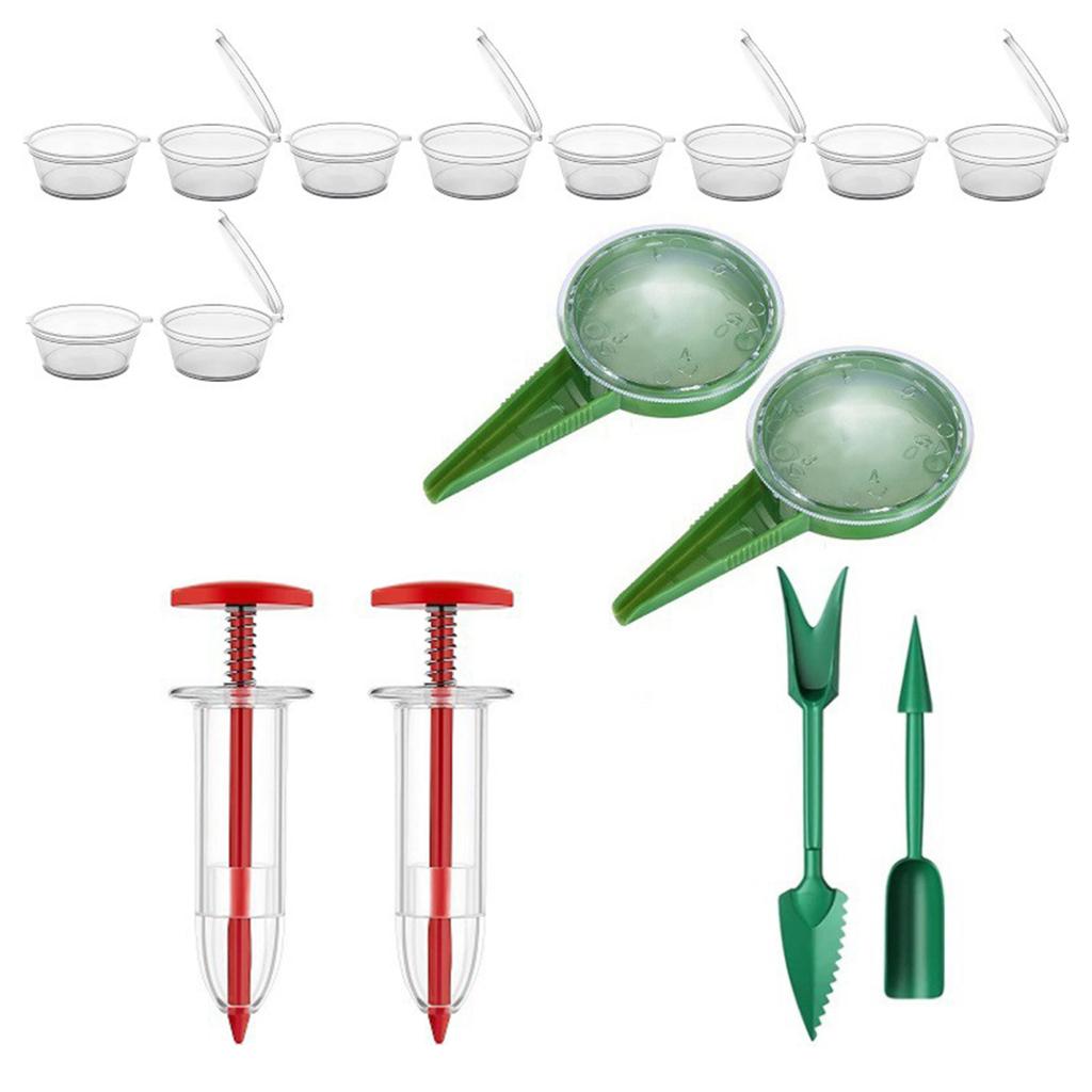 Hand-Säwerkzeug, Mini-Sämaschinen-Set, manueller Samenspender, handgeführter Gartensämann und Pflanzholz, Pflanzwerkzeug für Gärtner mit winzigen Samen