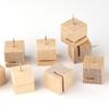 10Pcs Square Wooden Snap Button Pin With Slot For Cork Board Photo Display Decorative Push Pins For Easy Installation