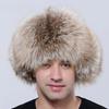 Mens Winter Hats Natural Fluffy Raccoon Fur Luxury Warm Adjustable Quality Sheepskin Bomber Ushanka Stylish Trapper Hat