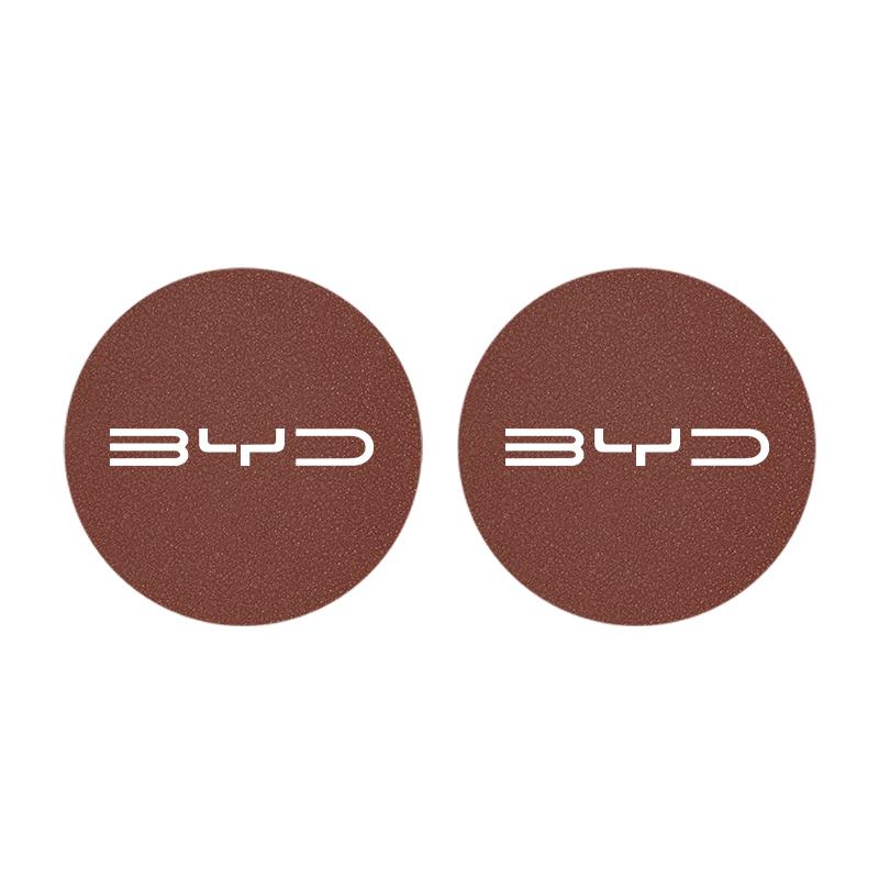 

2PCS Car Anti Slip Mat Coaster Water Cup Slot Decorate Sticker Accessories For BYD Atto 3 E6 G3 E3 E9 S8 M6 L3 E2 E1 D1 S6 F0 E5