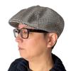 Hats for Newsboy Hunting Black Glen Winter Number [Drection] Men, Cap, Hat, Watch, Check, Houndstooth, Women's, Spring, Autumn, (JP, Size, 56.0 Cm,