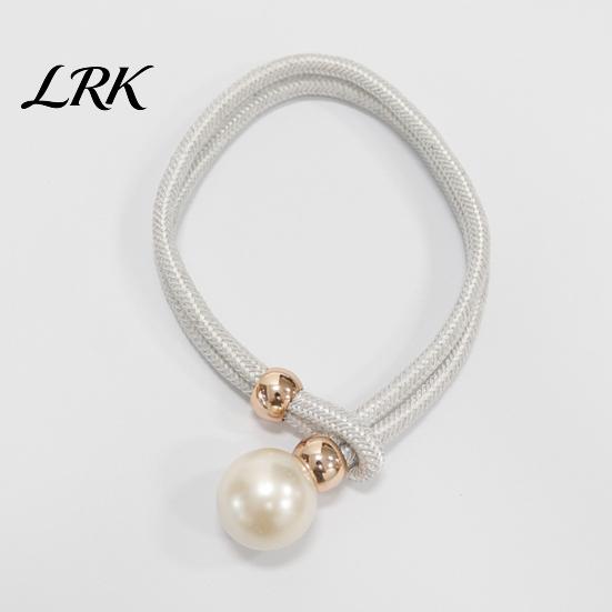 Faux Pearl Curtain Tieback 1Pc Tieback, Woven Rope Adjustable Holder, Stylish Windproof Ties Bead End Draperies Holder for Living Room Bedroom