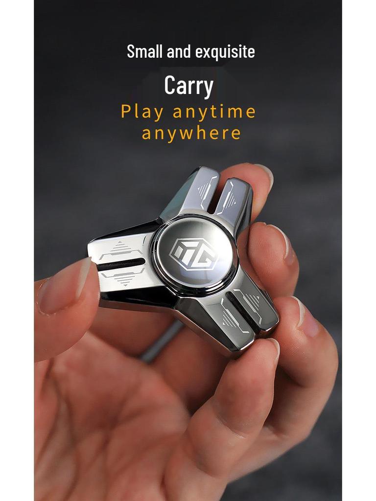 Yi Jue Stainless Steel Gyro: Black Technology Metal Stress Relief Toy.
