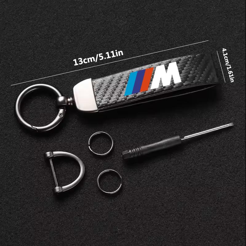 Carbon Fiber Leather Keychain Car Keychain Horseshoe Buckle Jewelry For BMW M E30 E39 E46 E90 E93 E60 F10 M5 M6 M7 X4 X5 X1 bzbf85