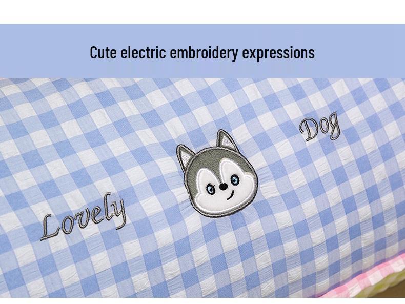 Cartoon Animal Plaid Long Throw Pillow for Bed, Sofa, Headboard & Side Sleeping.