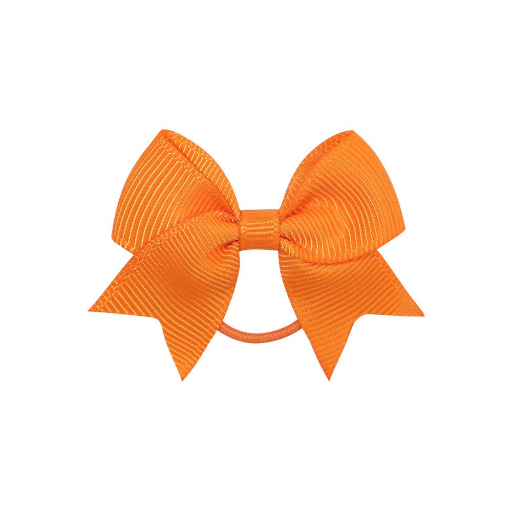 Children'S Hair Band Bow Rubber Band Solid Color Thread With Dovetail Hair Band Cute Baby Headgear Hair Accessories 2820