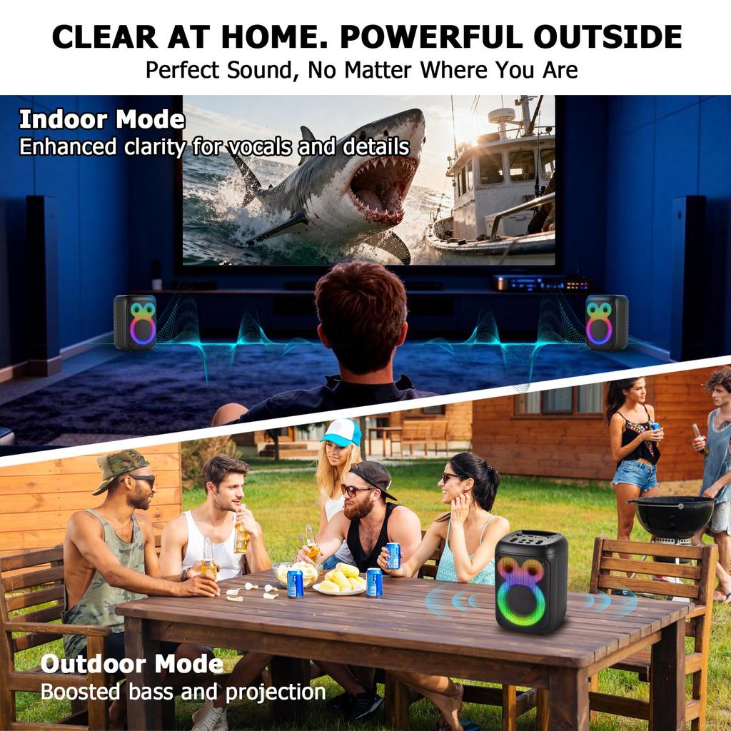 Portable Bluetooth Speaker, 30W Loud Wireless Speaker, Small Party Speaker For Home