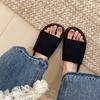 French Retro Flat-bottomed Casual One-word Slippers for Women's Summer Wear 2025 New Seaside Vacation Beach Cool Slippers