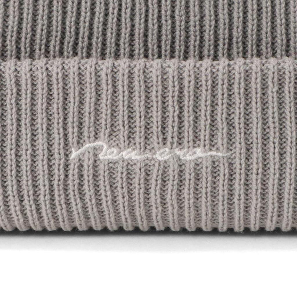New Era HANDWRITTEN Rib Cuff Knit Exclusive to Free Rib Cuff Knit with Handwritten Logo Hat, Gray, ONSPOTZ,