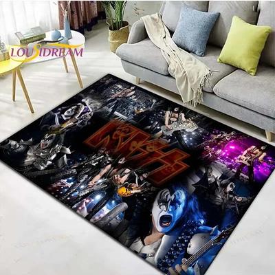 Famous Music Heavy Metals Band KK-Kiss Printed Carpets Living Room Anti-Skid Area Rug Kids Bedroom Mats Yoga Mat Large Carpet