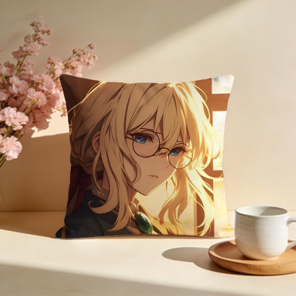Stylish VViolet Evergardeniou Cushion Cover Stylish Washable Pillow Cover Ideal for Couch Bedroom Car Decoration