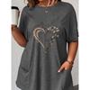 Modisches und elegantes bedrucktes T-Shirt für Damen in großer Größe
