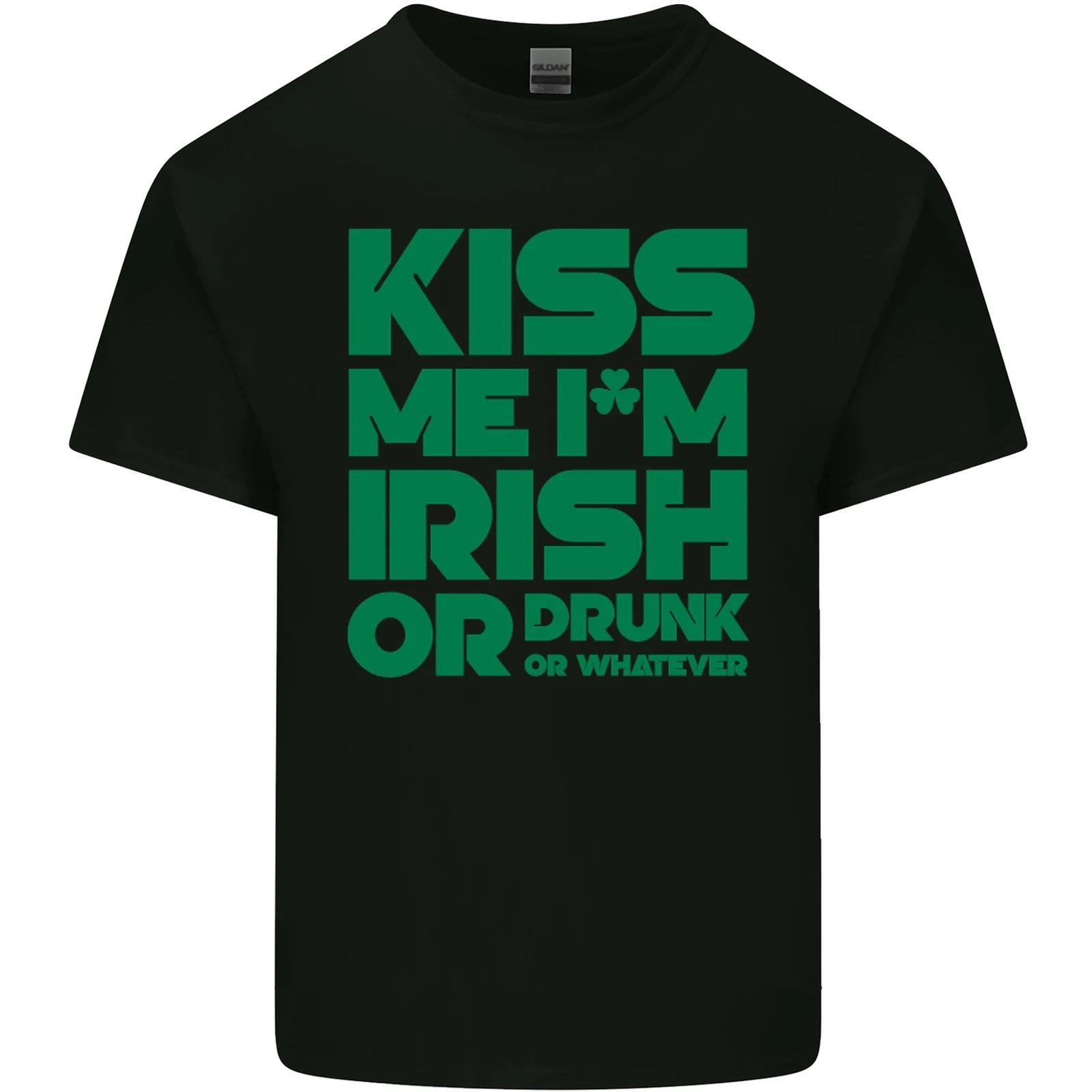 Kiss Me Im Irish or Drunk St Patricks Day Kids T-Shirt Childrens 4XL
