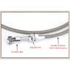 36Inch Throttle Gas Cable Kit Stainless Steel Braided For 97-07 Chevrolet/Chevy LS1 Engine 4.8L 5.3L 5.7L 6.0L TCB02