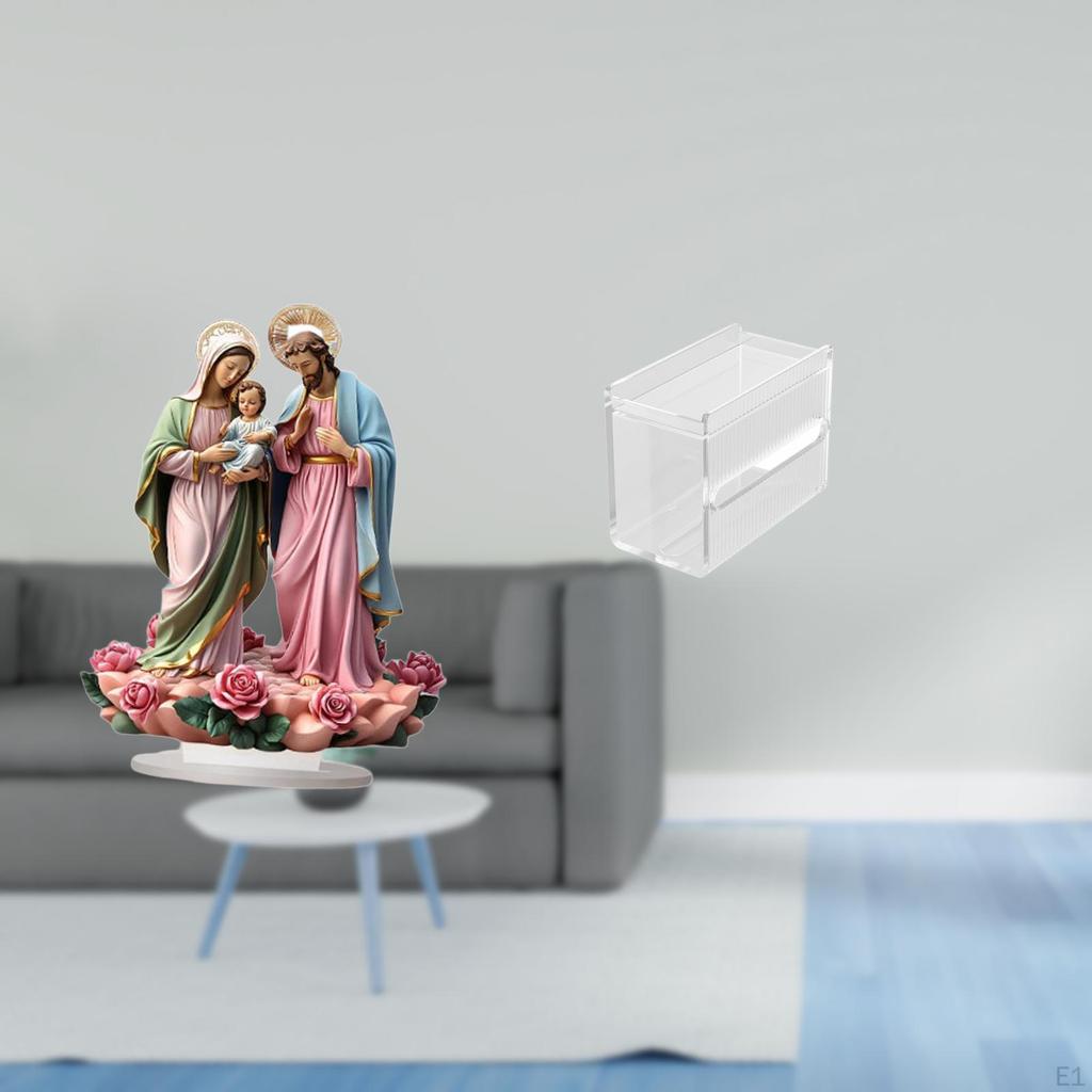 Acrylic Table Sign Tissue Case Toilet Paper Storage Holder Desktop Decor Polished Edge Suitable for
