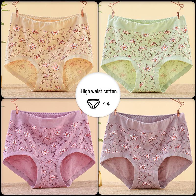 Mom’s Style Cotton High-Waisted Plus Size Briefs for Women