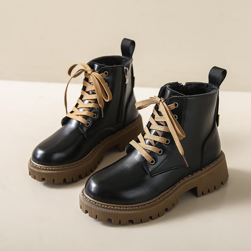 

Женские ботинки Мартина в британском стиле 2025 осень и зима новые короткие ботинки популярные толстый каблук толстая подошва круглый носок шнуровка маленькие кожаные ботинки 42