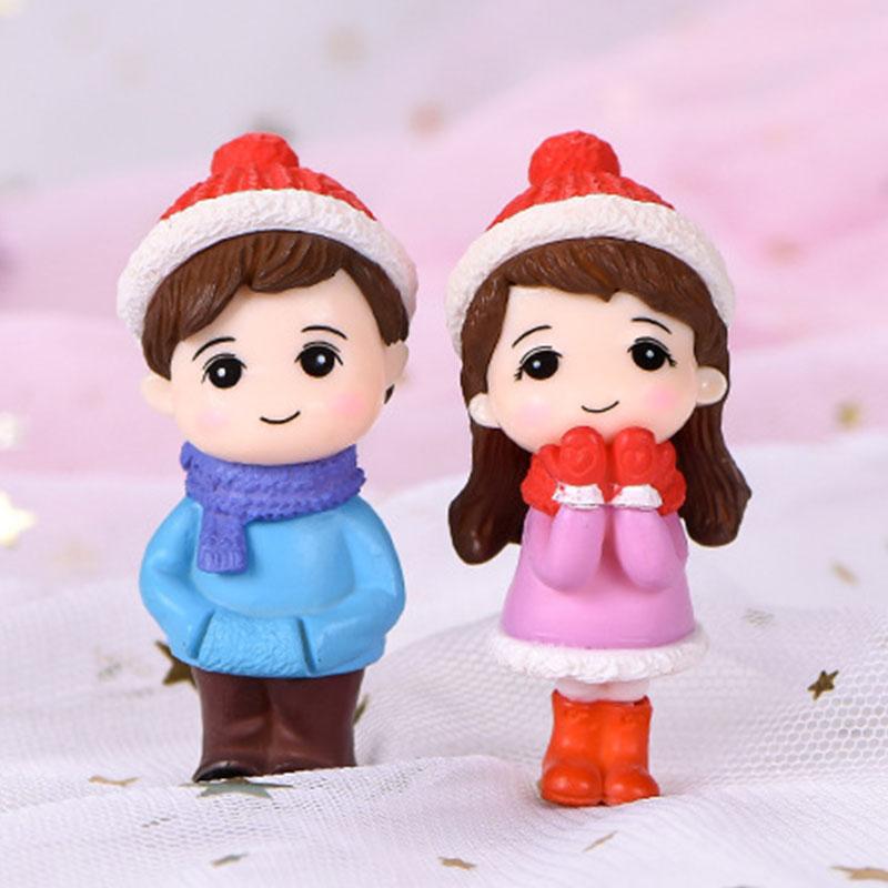 1set Mini Stool Lovers Old Couple Animals House Tree Fairy Garden Miniatures Terrarium Action Figures DIY Micro Landscape Decor