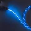 Phone Cable,LED Luminous Flowing Glow USB Charger Type C Cable for Samsung S9 for Huawei Note - Blue Type-for Iphone
