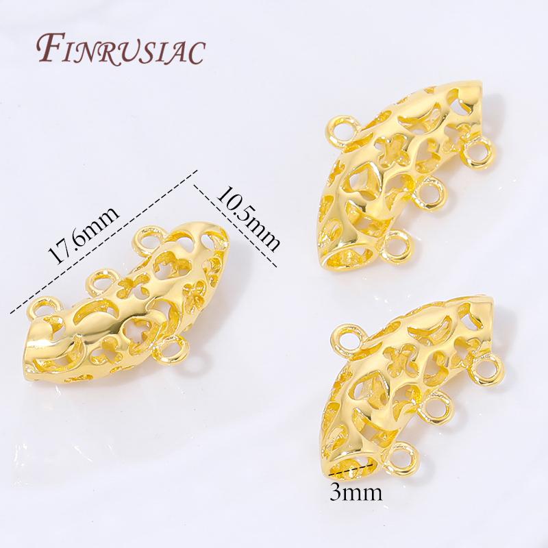 18K Gold Plated Pendant Bail Connectors For Jewelry,Brass Bail Beads Spacer,DIY Necklace Making Accessories,Tube Bail Beads