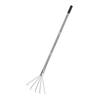 Handheld Weeding Rake Stainless Steel Hand Rake with 5 Teeth Heavy Duty Gardening Rake for Cultivating Loosening Soil Spreading Mulch
