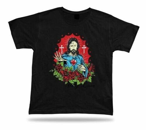 Holy Love Cross Jesus Christ Heart Rose Birthday Gift Idea T-Shirt Shirt 3XL