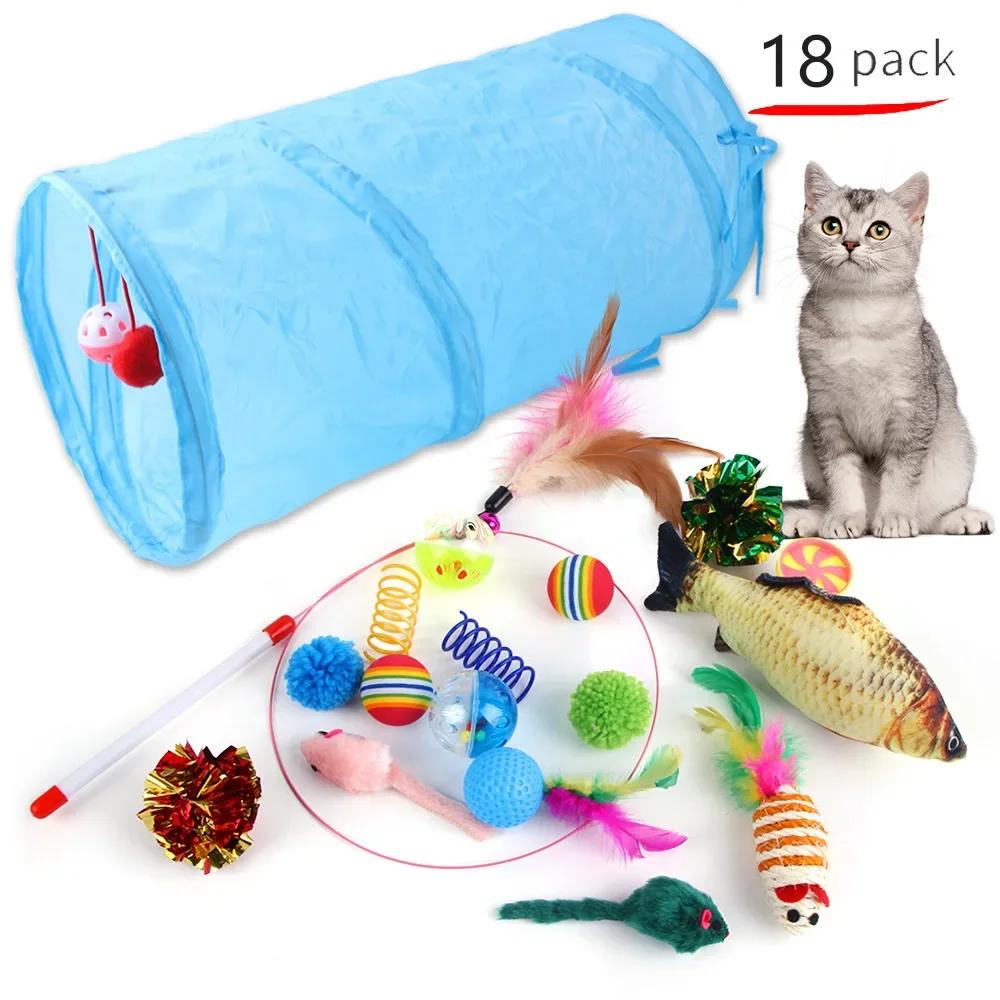 Katzenspielzeug, Bälle in Mausform, faltbar, für Katzen und Kätzchen, Spieltunnel, Chat, lustiges Katzenzelt, Mauszubehör, Simulationsfisch, Katzenzubehör