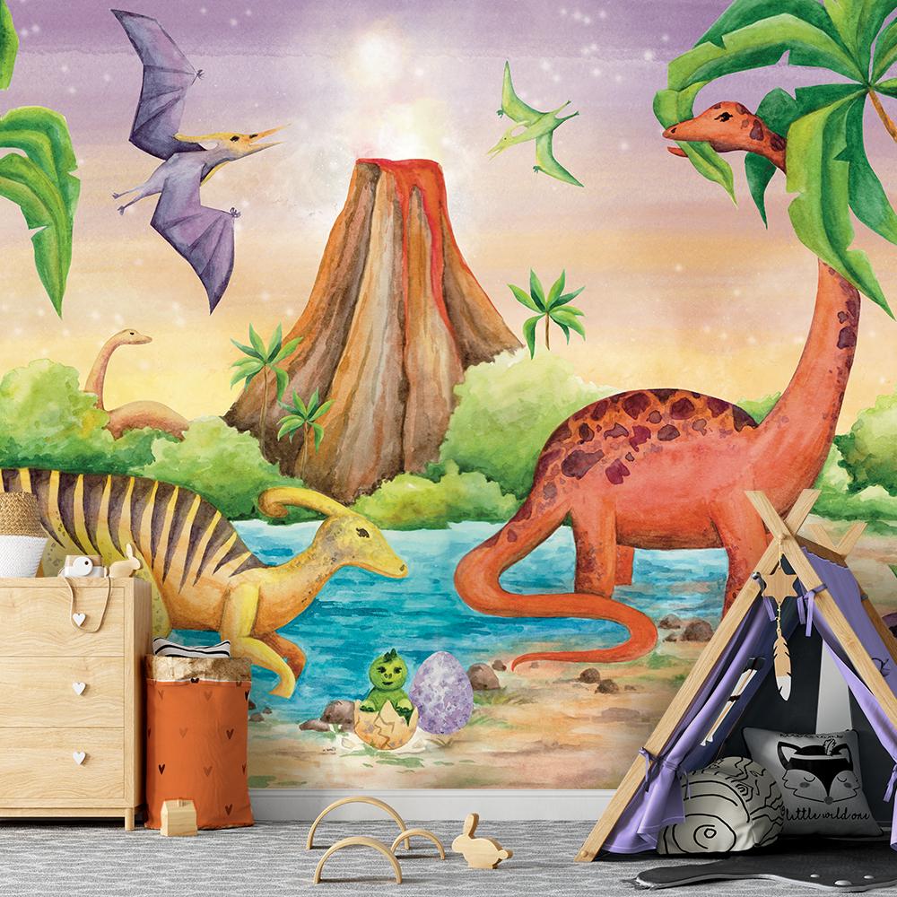 Wallpaper Dinosaurs at the lake