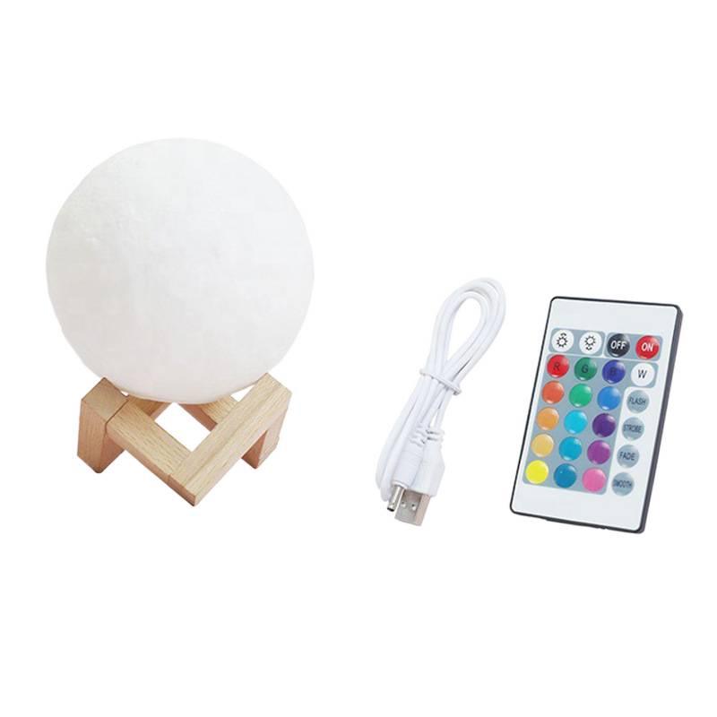 Rechargeable Starry Sky Moon Lamp with Remote Control - Night Table Atmosphere Light