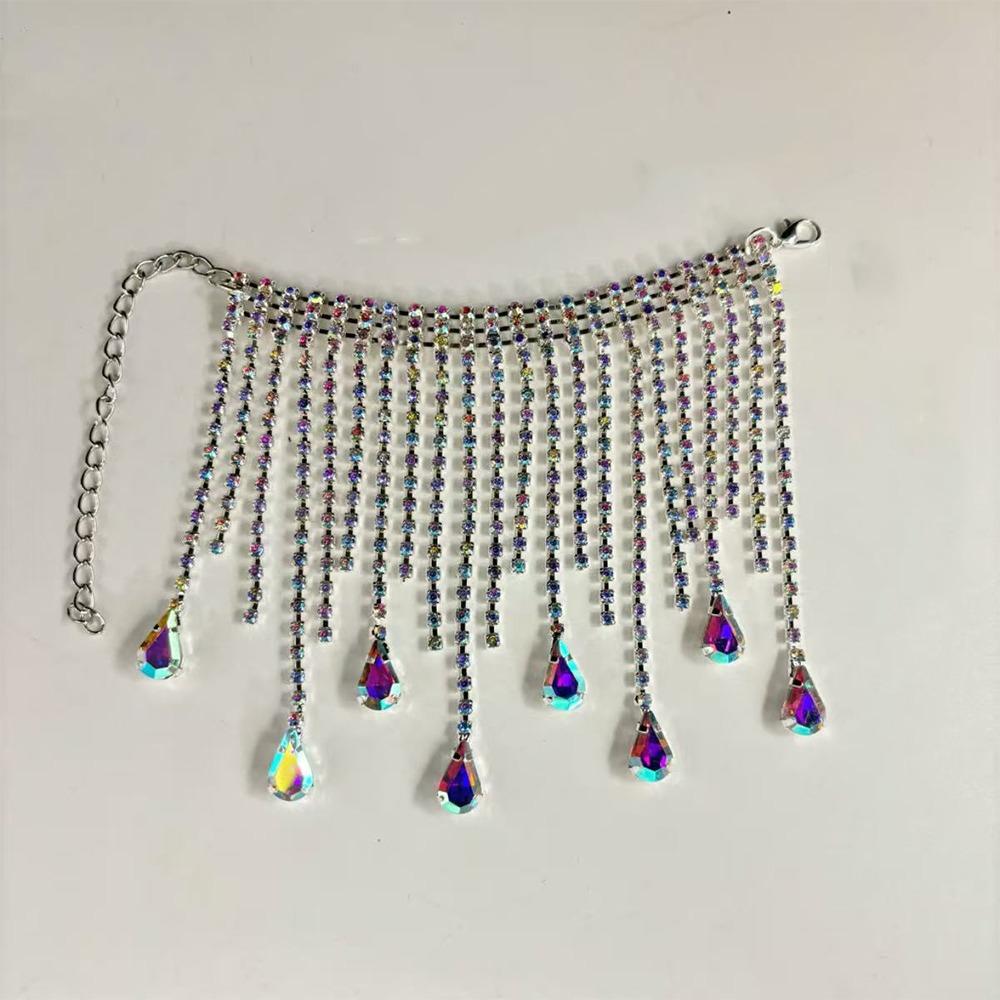 

Long Rhinestone Tassel Tassel Wine Bottle Charm Wine Bottle Veil Holiday Celebration Style D