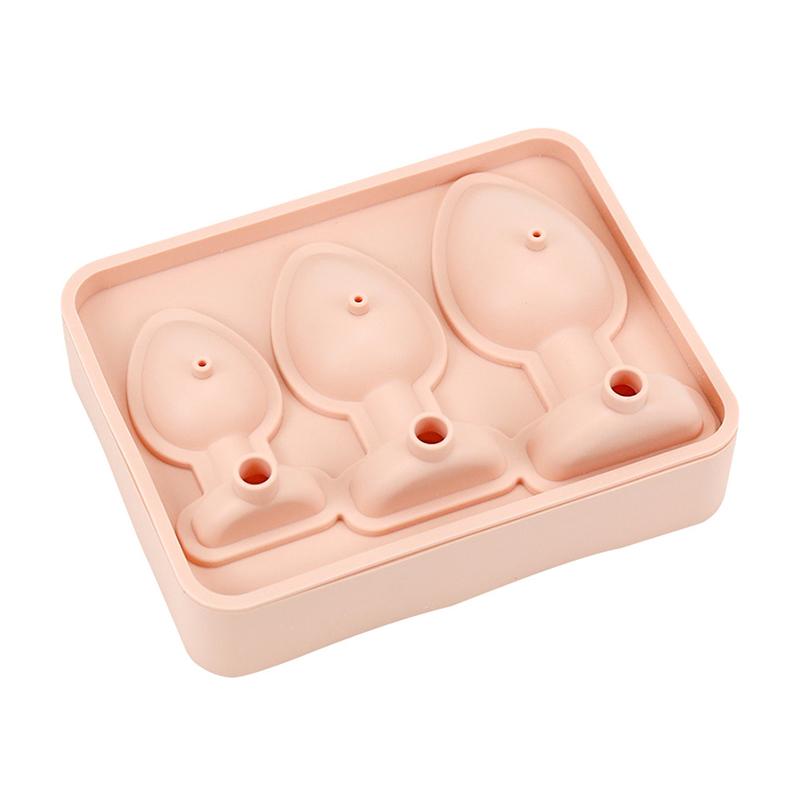 1Pcs Silicone Ice Cream Tools Cube Maker Tray Funny Butt Plug Shaped Mold Sturdy Easy To Clean For Holiday Party Drink Cocktails
