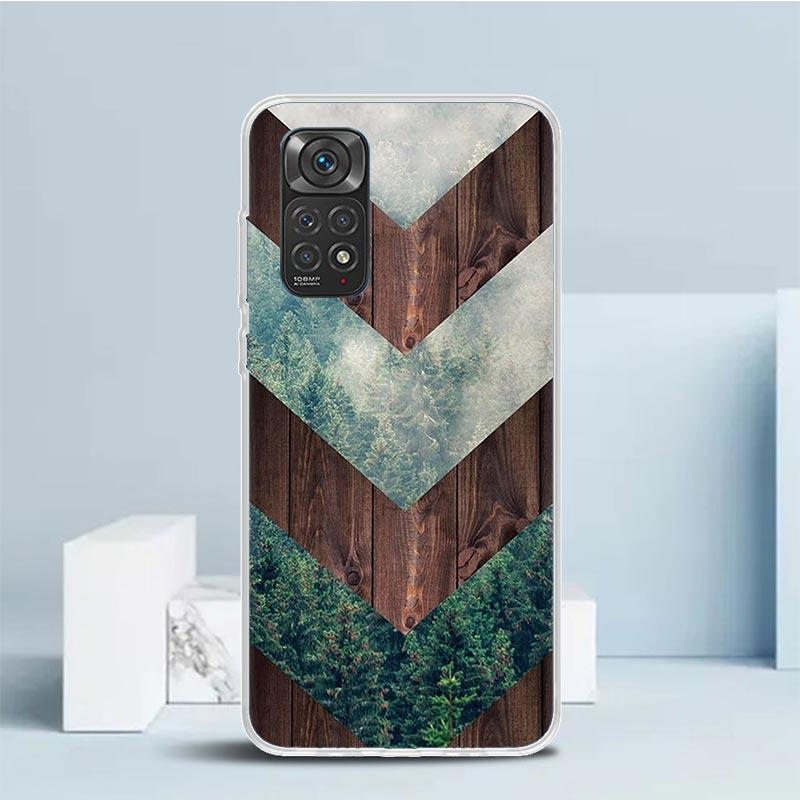 Forest Geometry Wood Nature Phone Case For Xiaomi Redmi Note 15 14 14S 13 12S 12 Pro Plus 11S 11 11T 11E 10S 10 + Soft TPU Back