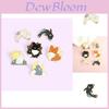 Broche Couple Animal Créatif Design Lapin Noir et Blanc Poisson Tai Chi Dessin Animé Cool