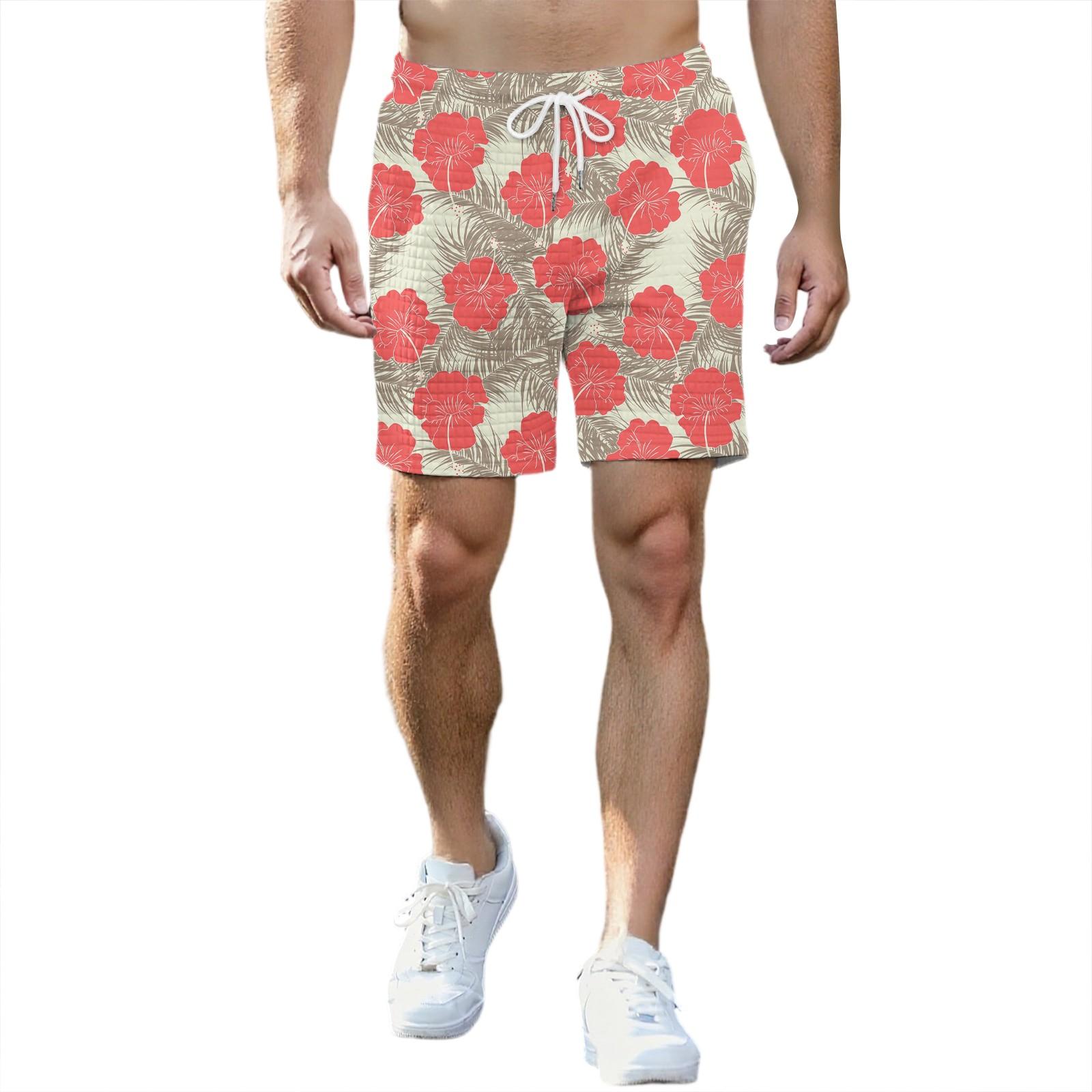 

Мужские модные спортивные шорты с принтом, эластичный пояс, карманы, спортивные шорты XL арбуз красный