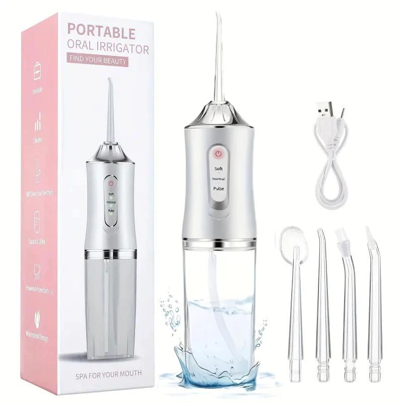 Smart Electric Oral Irrigator Rechargeable Portable Dental Water Jet Irrigator 3 Modes Waterproof Electric Teeth Cleaning Washer