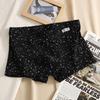Men Boxer Underwear Elastic High Waist Floral Print Shorts Briefs Loose Fit Breathable Panties Big Size Cotton Male Daily Wear